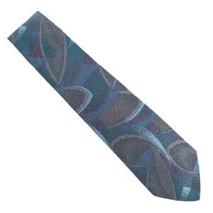 Uniforms To You Chicago Men Necktie Geometric Blue Black Gray Purple 55x3.5